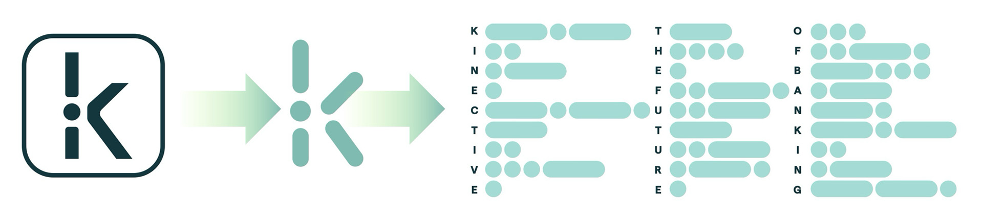 Kinective's logo transition into Morse Code